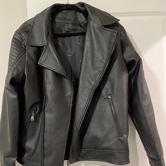 Men’s faux leather jacket - Picture 1 of 6